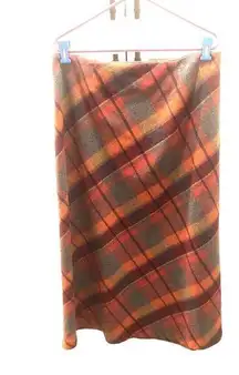 Chadwick's  of Boston Skirt Womens Size 14 Soft Wool Blend Plaid Long A Line