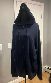 women’s  NWT zip up light weight hoodie navy blue size xl tall