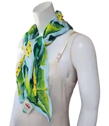 Farm Rio Blue, Green, & Yellow Lightweight Scarf