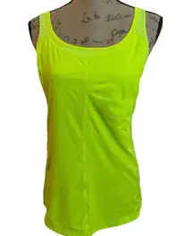 Lululemon Yellow Racer Back Tank Top W/Built In Sports Bra Z4