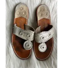 Jack Rogers Women's Gold Metallic Leather Sandals