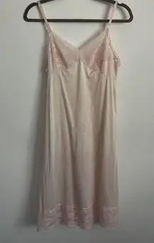 Vintage 80s Vanity Fair Full Slip Nightgown Light Pink Dress-Women’s Size 34 S