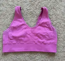 Pink Aerie Feel Good Line ribbed sports bra size medium