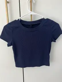 SheIn Navy Baby Tee