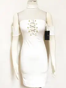 Choker Laced Strap Off Shoulder Bodycon Dress