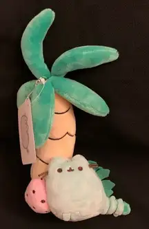 Pusheen dinosaur pusheenosaurus palm tree bag clip NWT
