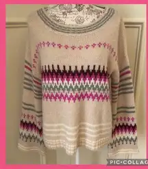 Bell sleeve fair aisle sweater