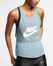 Nike Women’s Air GX Running Tank Top Light Blue White