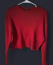 Brandy Melville Red Knit Sweater — One Size