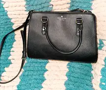 Kate Spade Black Mulberry Street Lise Satchel Crossbody Bag