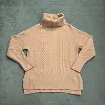 Elie Tahari Wool Blend Cable Knit Turtleneck Sweater Women’s