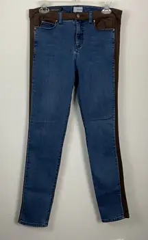 Ecru Los Feliz Side Inset Jeans Women's Size 27 Brown Accent Denim Pants