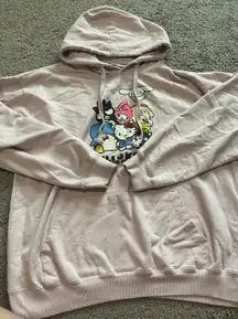 pink hello kitty and friends  hoodie