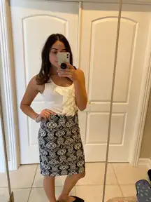 Black and Silver Skirt