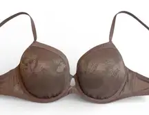 Soma Lightest Lift Perfect Coverage Bra 34D Taupe Underwire Adjustable Straps