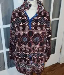 Vintage Sunbuster Womens‎ Fleece Pullover Sweater Medium