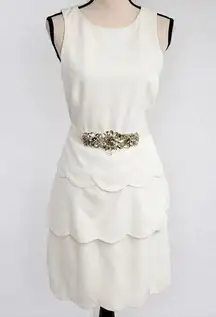 Badgley Mischka white dress, NWT