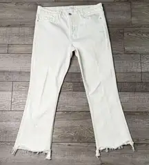 Frame Denim Women's White Le Crop Mini Boot