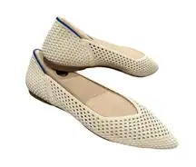 Cream Pointed Toe Flats & Loafers by Rothy's Mesh in love 8