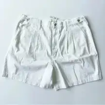 Madewell Plus The Harlow Pleated High-Rise Denim Shorts 100% Cotton Size 33 NWT