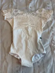 Lucky Leo Cream Lace Leotard