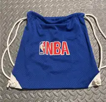 NBA Drawstring Backpack‎ Blue White Mesh Sport Gym Sack