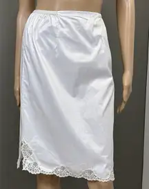 Vintage Wonder Maid Half Slip Skirt Small Lace Slits Antron Swishy Shiny