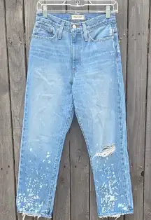Madewell Distressed Blue Jeans Bleached Edition