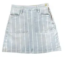 Frame Denim Striped Jean Mini Skirt Sz 26