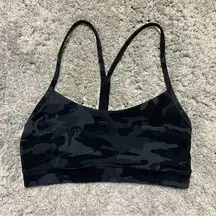 Lululemon Flow Y Bra Nulu *Incognito Camo Multi Grey