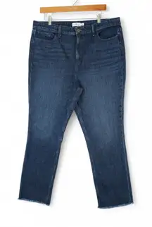 Vineyard Vines Jeans Womens 33 Fits 37x28 High Rise Straight Crop Raw Hem Mom