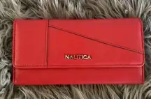 Nautica Women's Red Faux Leather Wallet