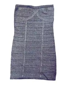 Charlotte Russe Vegas Dress!!  Metalic Gun Metal Silver Cocktail mini dress