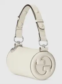 Gucci GG Blondie Logo Small Leather Circle Cylindrical Barrel Shoulder Bag Purse