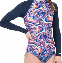 NWT  Uglies Long Sleeve Tie Dye Rash Guard - S