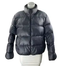 Aritzia TNA Women's Black Zip Up Long Sleeve Packable Puffer Coat Jacket Size M