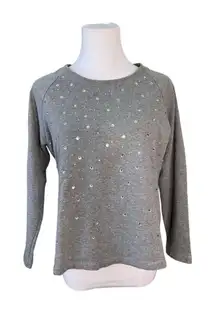 Weekends + Chico's French Terry Gray Sweatshirt 1=M=8/10 Minimalist‎ Casual