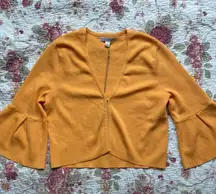 NWT New York & Company Orange Cropped Cardigan