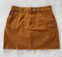 Frayed Hem Mini Skirt Size L
