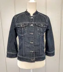 Platinum Rhinestone Jean Jacket