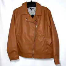 A New Approach Bark Moto/faux leather Jacket