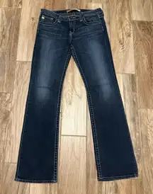 Big Star Women's Remy Boot Low Rise Fit Dark Wash Boot Cut Denim Jeans