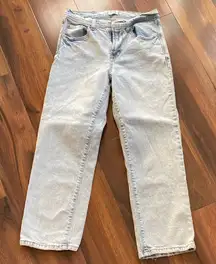 Kensie The Mila High Rise Straight Stretch Light Wash Jeans