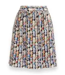 J.Crew  Mercantile Floral Pleated Chiffon A-Line Skirt