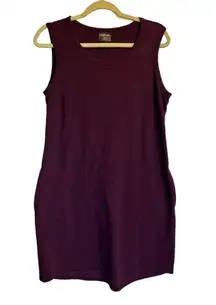 32 Degrees Cool Burgundy Activewear Fleece Lined Sleeveless Mini Dress