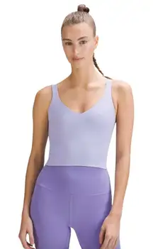 Lululemon Align Tank Top Lilac Smoke Size 10 V Neck Cropped Nulu Fabric W1DUDS