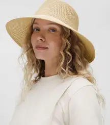 NWT LULULEMON Women's Paper Straw Removable Sweatband Hat/Butter Cream M/L