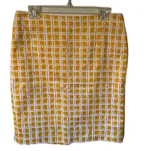 TALBOTS | 10PETITE | SUNFLOWER 🌻 COLOR CHECKERED | FULLY LINED MINI SKIRT