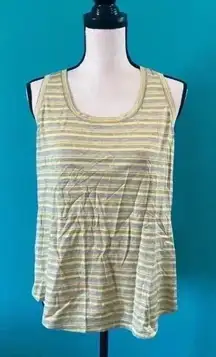 Trina Turk yellow and grey tank top in size large
