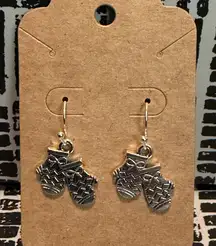 Silver Mitten Earrings